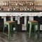 Flash Furniture 24" Green Metal Stool-Teak Poly Seat CH-31320-24-GN-PL2T-GG - alternate 6